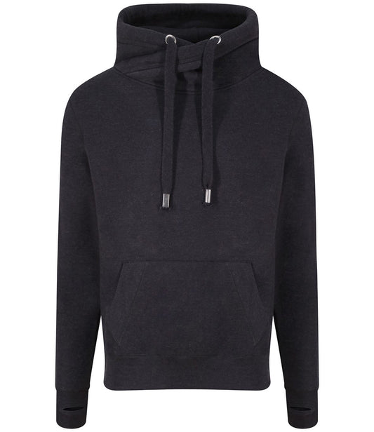 Black - Personalised Cross Neck Hoodie