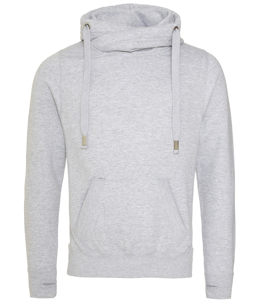 Grey- Personalised Cross Neck Hoodie