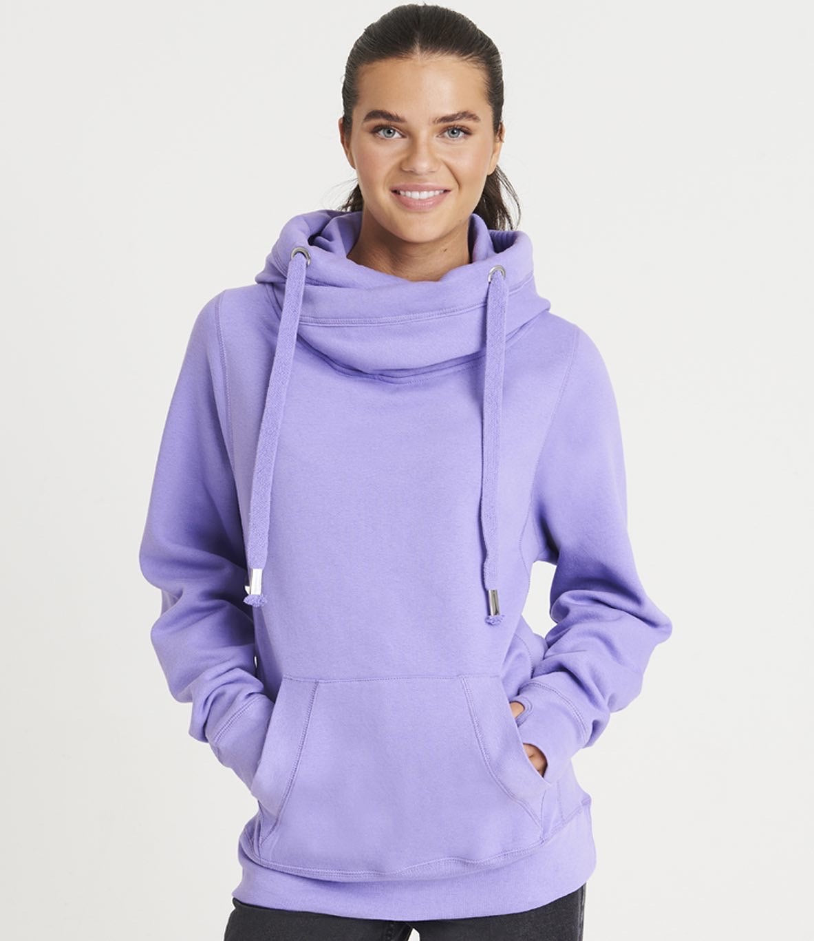 Lilac - Personalised Cross Neck Hoodie