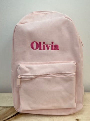 Baby Pink Personalised Mini Backpack