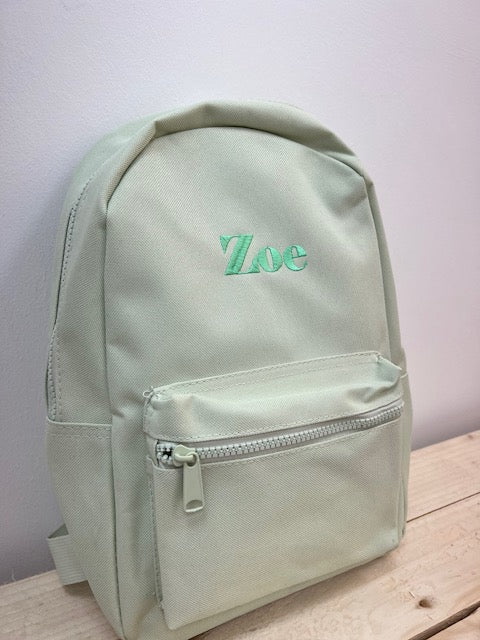 Mint Green Personalised Mini Backpack